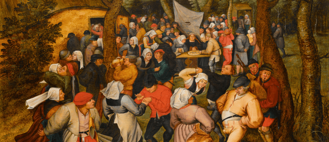 Danse de noces en plein air, peint par Pieter Brueghel
