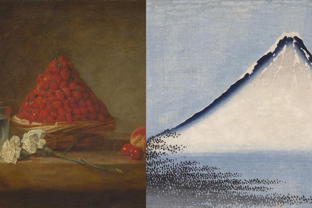 Visuel de bannière présentant deux œuvres d'art par Hokusai et Chardin 