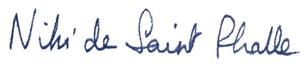 Signature Niki de Saint Phalle