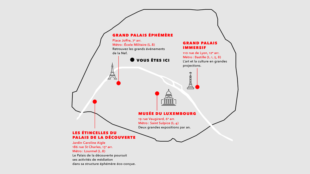 Carte de nos lieux à Paris