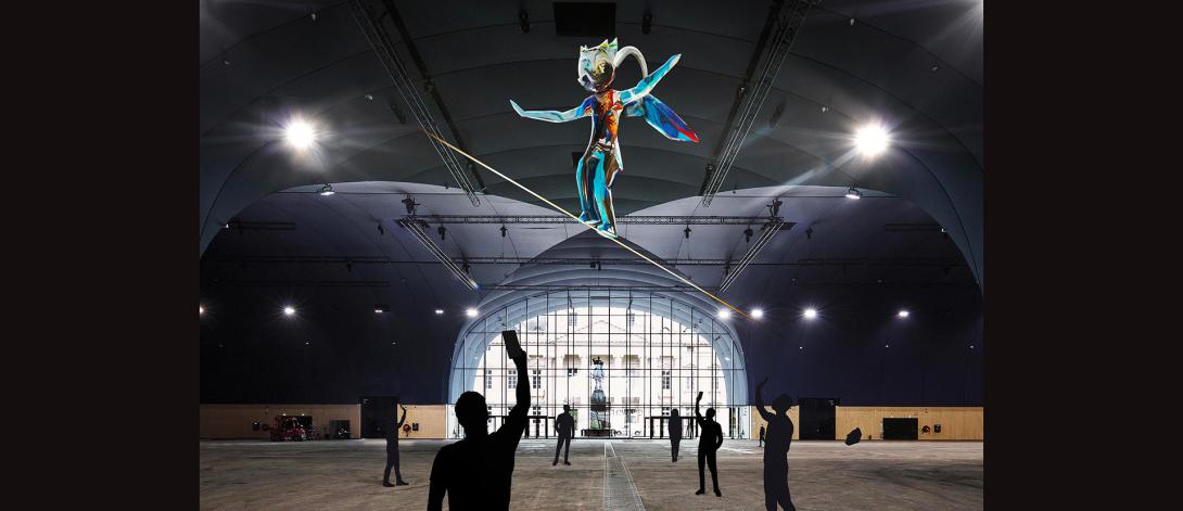 Liu Bolin, The Tightrope Walker