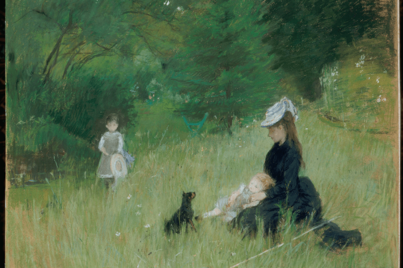 Dans le parc par Berthe Morisot (1841-1895)