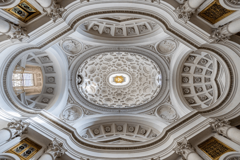 Dôme de l’église Saint-Charles-aux-Quatre-Fontaines à Rome