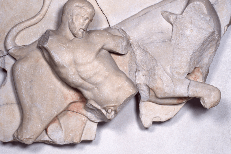 Héraclès et le taureau de Crète