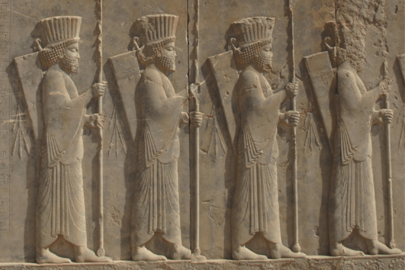 Iran, palais de Persépolis (détail), Empire perse achéménide, VIe siècle av. J.-C.