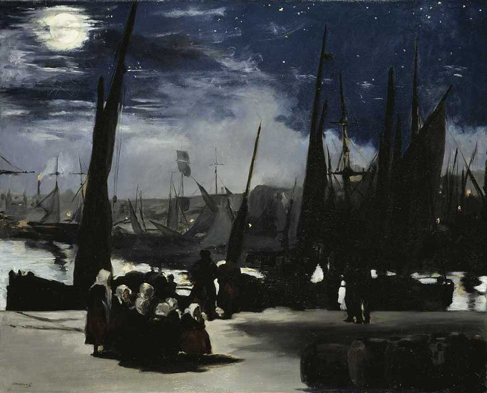 Édouard Manet  - Clair de lune sur le port de Boulogne