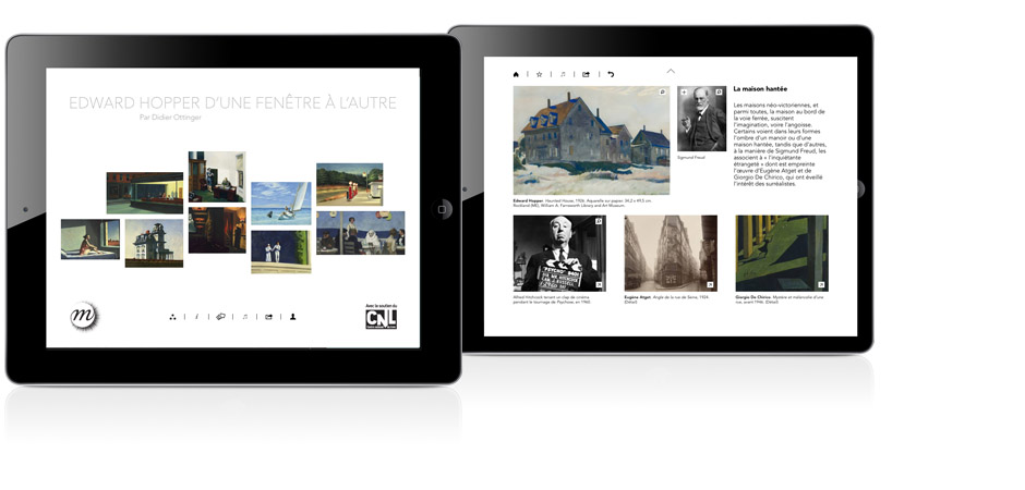 Application iPad Edward Hopper, un livre d'art numérique.