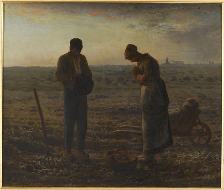 Jean-François Millet (1814-1875) L’Angélus, 1857-1859 Huile sur toile. H. : 55 ; l. : 66 cm Paris, musée d’Orsay ©RMN (Musée d’Orsay) / Hervé Lewandowski