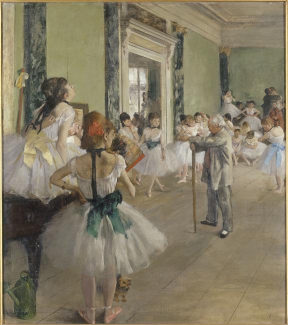 Edgar Degas (1834-1917) La classe de danse, 1873-1876 Huile sur toile. H. : 85 ; L. : 75 cm Paris, musée d’Orsay © RMN (Musée d’Orsay) / Hervé Lewandowski