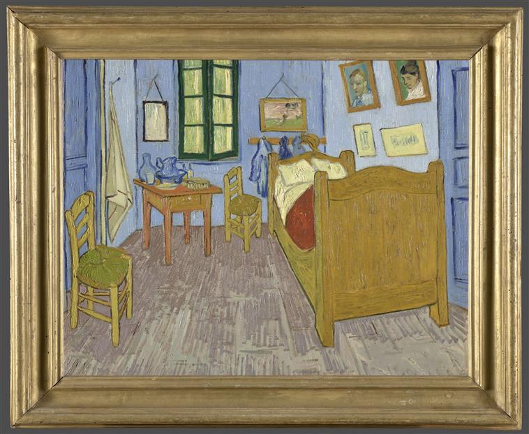 Vincent Van Gogh , "La Chambre de Van Gogh" à Arles,1889. Huile sur toile. Paris, musée d'Orsay, Photo © RMN-Grand Palais (musée d'Orsay) / Adrien Didierjean