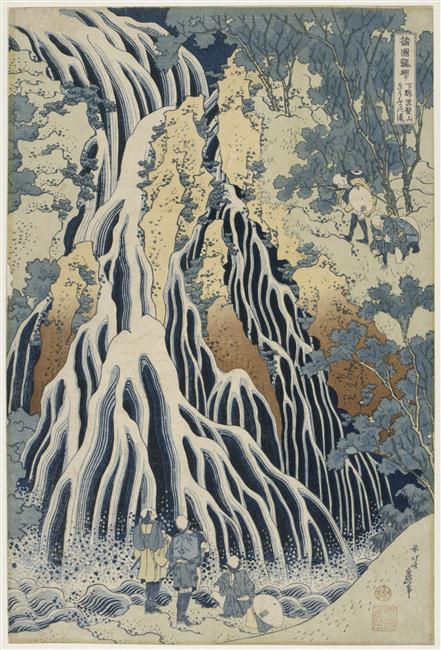 La cascade de Kirifuri sur le Mont Kurokami dans la province de Shimotsuke, Hokusai Katsushika © RMN-Grand Palais (musée Guimet, Paris) / Thierry Ollivier