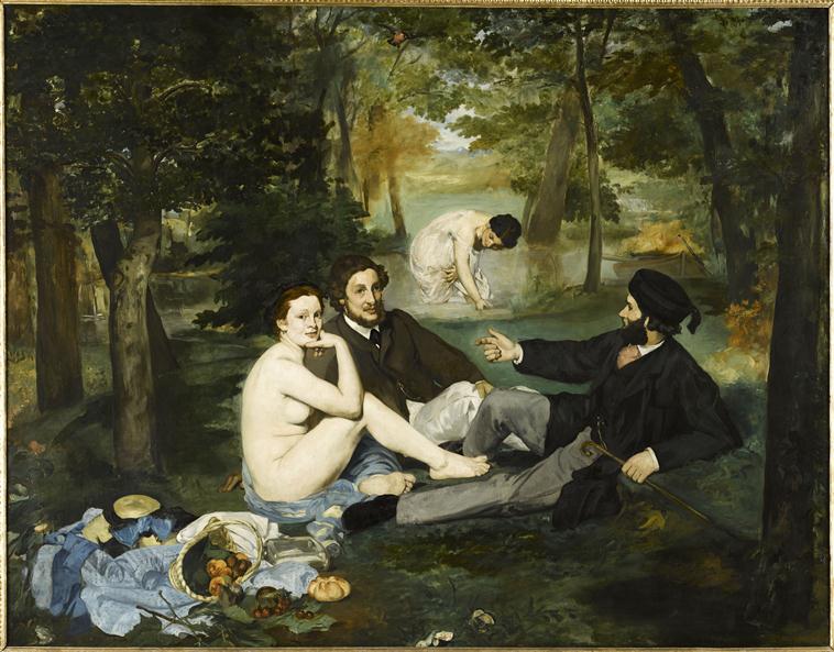 Édouard Manet (1832-1883) Le Déjeuner sur l’herbe, 1863 Huile sur toile. H. : 2,08 ; l. : 2,64 m Paris, musée d’Orsay © RMN (Musée d’Orsay) / Hervé Lewandowski