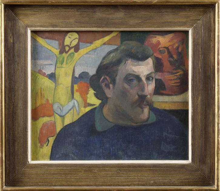 Paul Gauguin (1848-1903) "Autoportrait au Christ jaune", 1890-1891 Huile sur toile. H. : 38 ; L. : 46 cm Paris, musée d’Orsay © RMN (Musée d’Orsay) / Rachel Prat