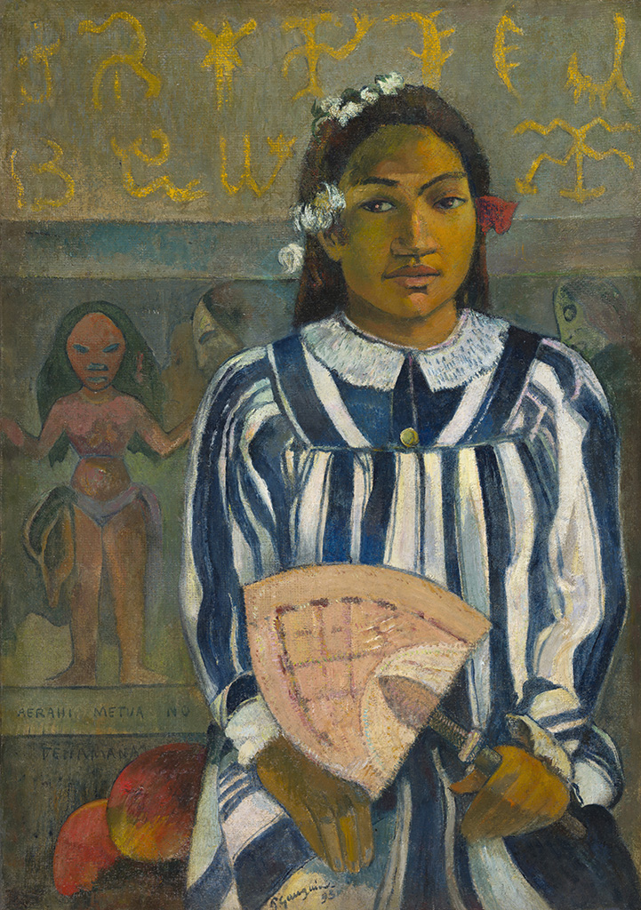 Paul Gauguin (1848-1903) Merahi metua no Tehamana (Teha'amana a de nombreux parents). Huile sur grosse toile H. 76.3; L. 54.3 cm The Art Institute of Chicago © The Art Institute of Chicago