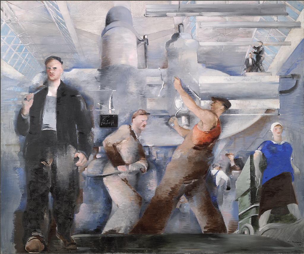Piotr Williams : Installation  d’un atelier, 1932 ; huile sur toile,  176,5 × 212 cm Moscou, Galerie nationale Tretiakov